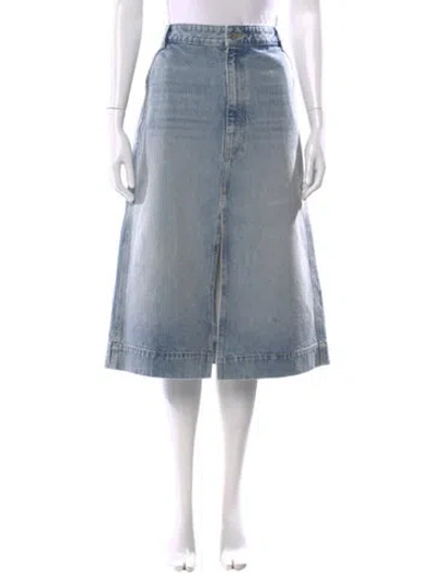 Pre-owned Khaite Midi Length Skirt In Blue