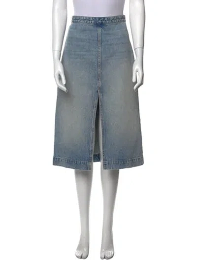 Pre-owned Khaite Midi Length Skirt In Blue