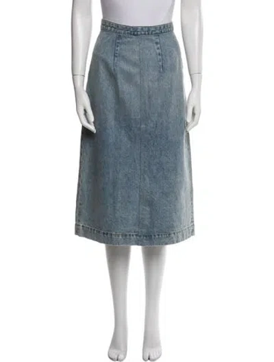 Pre-owned Khaite Midi Length Skirt In Blue