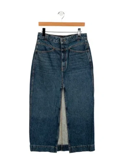 Pre-owned Khaite Midi Length Skirt In Blue