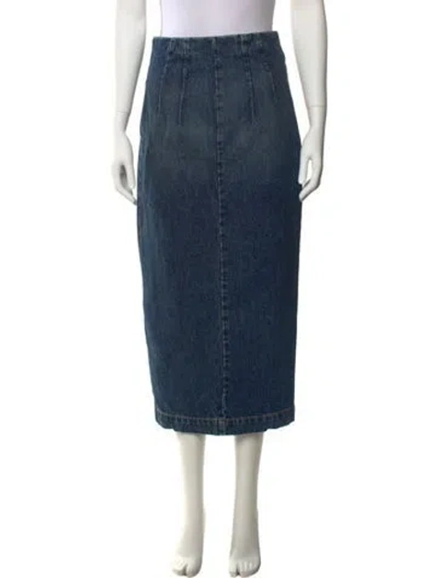 Pre-owned Khaite Midi Length Skirt In Blue