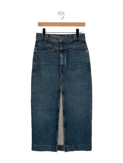 Pre-owned Khaite Midi Length Skirt In Blue