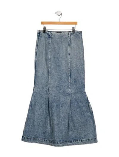 Pre-owned Khaite Midi Length Skirt In Blue