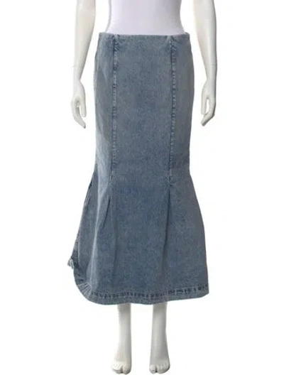 Pre-owned Khaite Midi Length Skirt In Blue