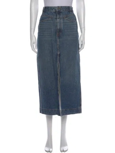 Pre-owned Khaite Midi Length Skirt In Blue