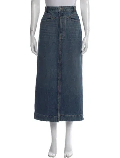 Pre-owned Khaite Midi Length Skirt In Blue