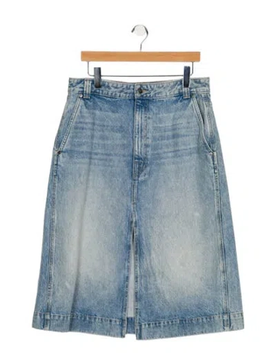 Pre-owned Khaite Midi Length Skirt In Blue