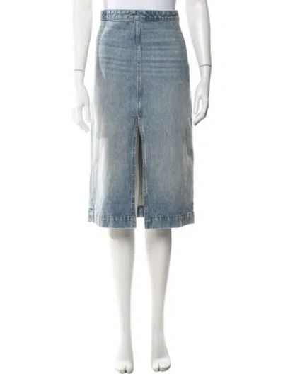 Pre-owned Khaite Midi Length Skirt In Blue