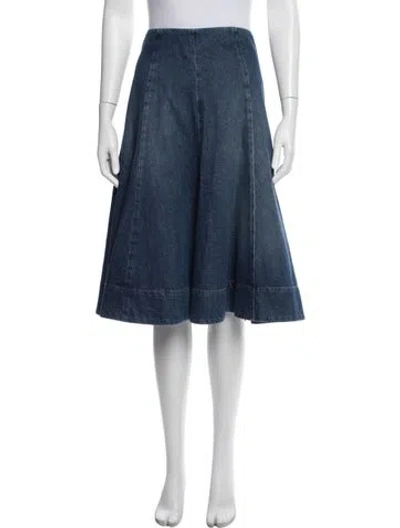 Pre-owned Khaite Midi Length Skirt In Blue