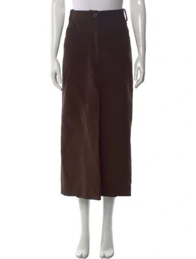 Pre-owned Khaite Midi Length Skirt In Brown