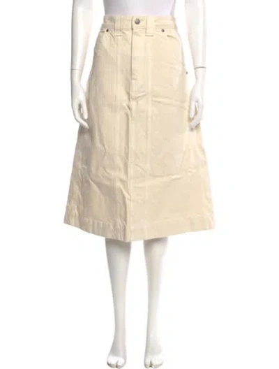 Pre-owned Khaite Midi Length Skirt In Neutral