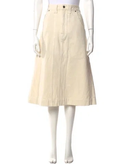 Pre-owned Khaite Midi Length Skirt In Neutral