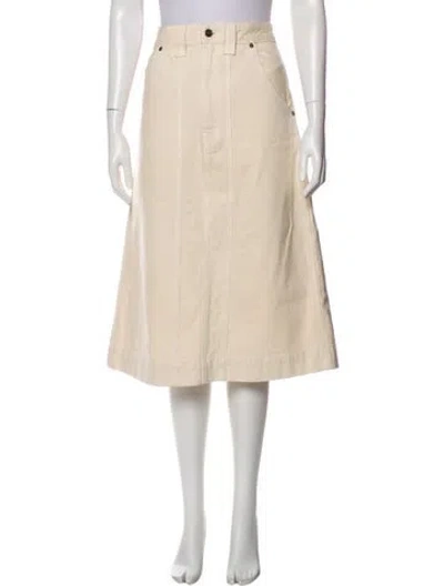 Pre-owned Khaite Midi Length Skirt In Neutral