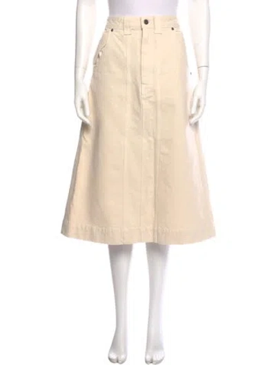 Pre-owned Khaite Midi Length Skirt In Neutral