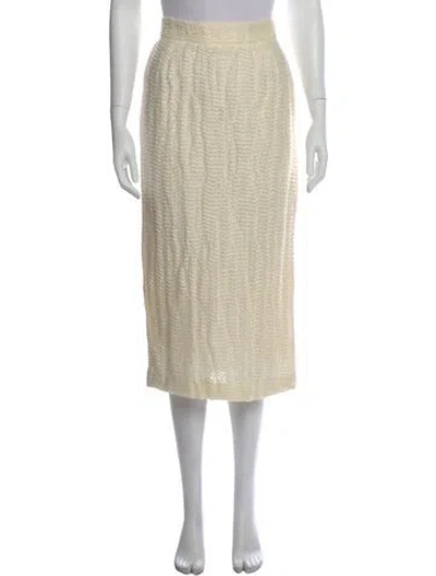 Pre-owned Khaite Midi Length Skirt In Neutral