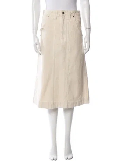 Pre-owned Khaite Midi Length Skirt In Neutral