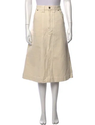 Pre-owned Khaite Midi Length Skirt In Neutral