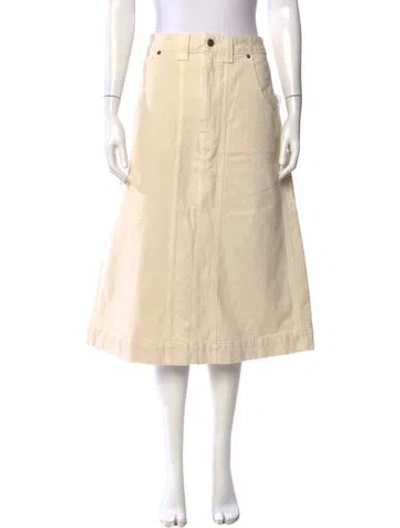 Pre-owned Khaite Midi Length Skirt In Neutral