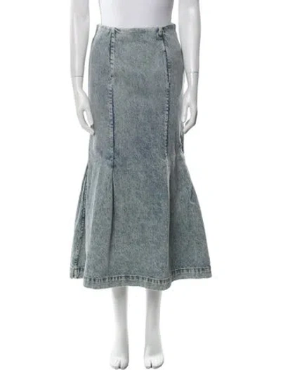 Pre-owned Khaite Midi Length Skirt W/ Tags In Blue