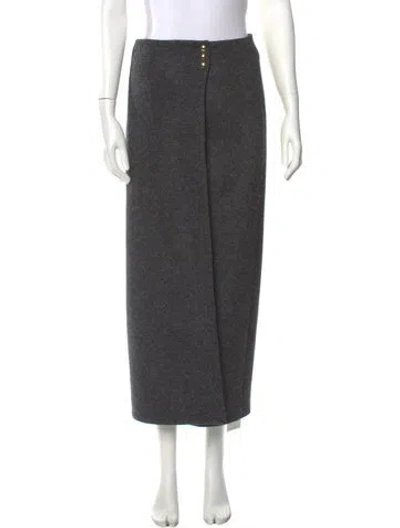 Pre-owned Khaite Midi Length Skirt W/ Tags In Gray