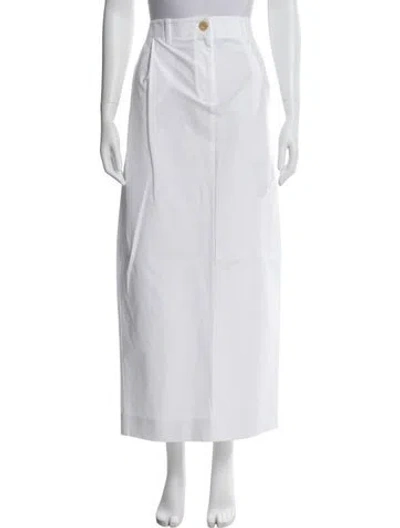 Pre-owned Khaite Midi Length Skirt In White