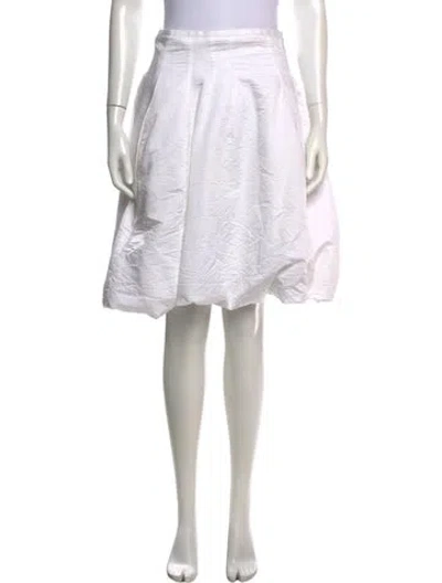 Pre-owned Khaite Midi Length Skirt In White