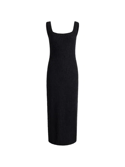 Khaite Midi Sleeveless Dress In Black