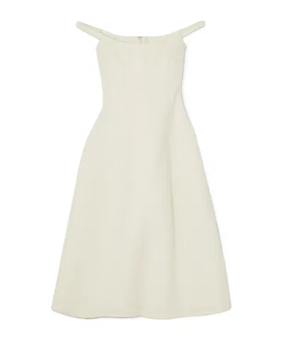 Khaite Midi Wedding Dress In White