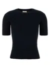 Khaite Midnight Blue Mia Knitted Top In Navy Blue