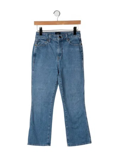 Pre-owned Khaite Mid-rise Flared Jeans In Blue