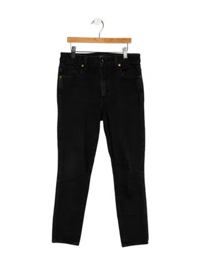 Pre-owned Khaite Mid-rise Skinny Leg Jeans In Black