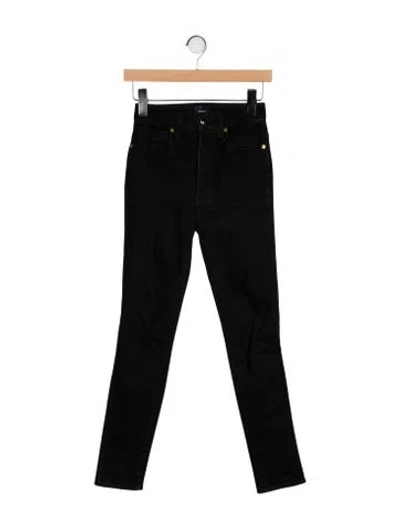 Pre-owned Khaite Mid-rise Skinny Leg Jeans In Black