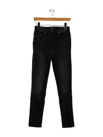 Pre-owned Khaite Mid-rise Skinny Leg Jeans In Black