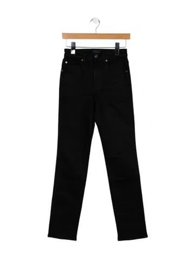 Pre-owned Khaite Mid-rise Skinny Leg Jeans In Black