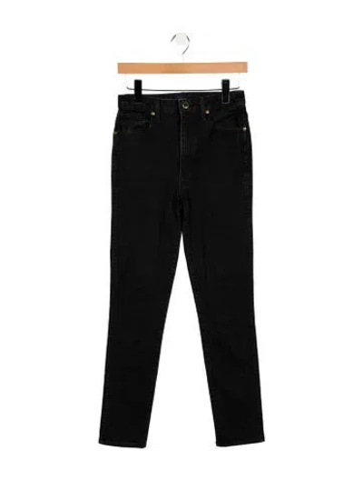 Pre-owned Khaite Mid-rise Skinny Leg Jeans In Black