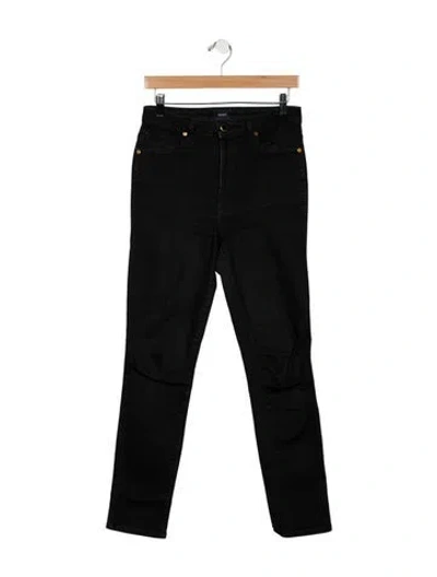Pre-owned Khaite Mid-rise Skinny Leg Jeans In Black