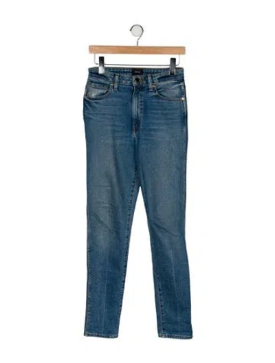 Pre-owned Khaite Mid-rise Skinny Leg Jeans In Blue