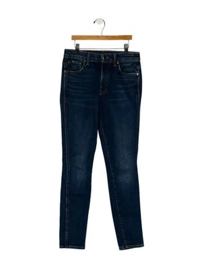 Pre-owned Khaite Mid-rise Skinny Leg Jeans In Blue