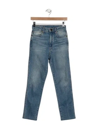 Pre-owned Khaite Mid-rise Skinny Leg Jeans In Blue