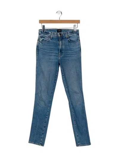 Pre-owned Khaite Mid-rise Skinny Leg Jeans In Blue