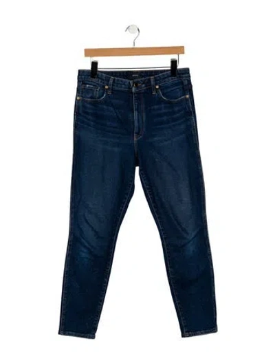 Pre-owned Khaite Mid-rise Skinny Leg Jeans In Blue