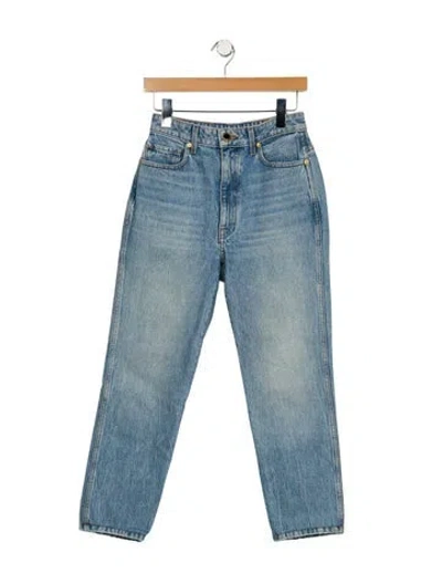 Pre-owned Khaite Mid-rise Skinny Leg Jeans In Blue