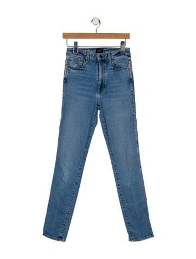 Pre-owned Khaite Mid-rise Skinny Leg Jeans In Blue
