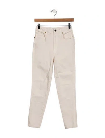 Pre-owned Khaite Mid-rise Skinny Leg Jeans In Neutral