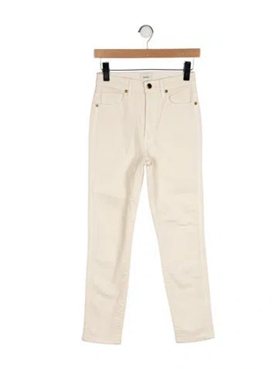 Pre-owned Khaite Mid-rise Skinny Leg Jeans In Yellow