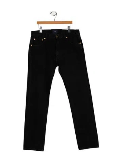 Pre-owned Khaite Mid-rise Straight Leg Jeans In Black