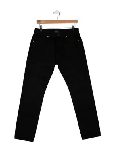 Pre-owned Khaite Mid-rise Straight Leg Jeans In Black