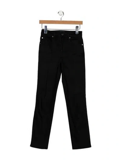 Pre-owned Khaite Mid-rise Straight Leg Jeans In Black