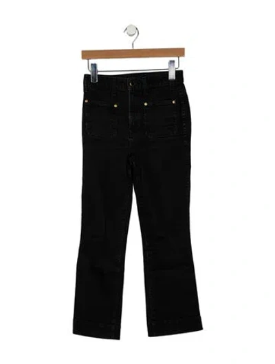 Pre-owned Khaite Mid-rise Straight Leg Jeans In Black