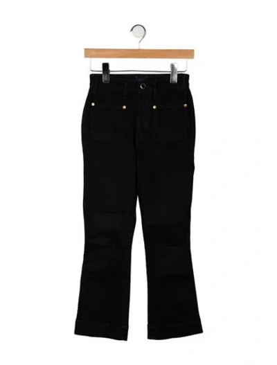 Pre-owned Khaite Mid-rise Straight Leg Jeans In Black